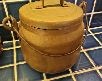Vintage Hammered Copper Cauldron