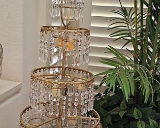 Godinger Silver Plated 4 Tier Chandelier Candle Candelabra