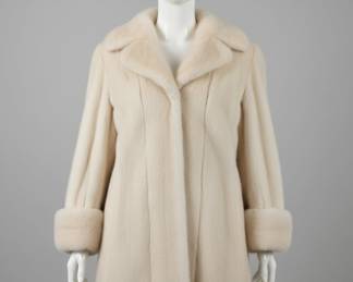The Minerva Collection by Evans White Mink Fur Coat