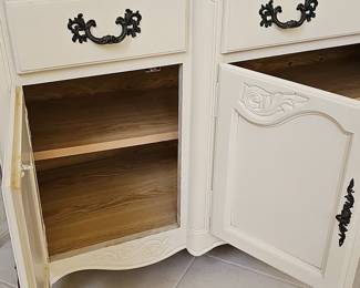 French Provincial Style China Cabinet Hutch