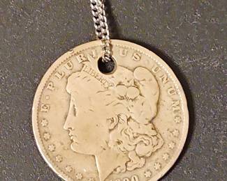1890 Morgan Silver Dollar Necklace