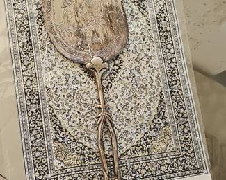 Persian Engraved Metal Crumb Catcher/Server