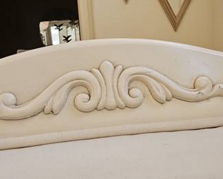 Custom Upholstered Settee with Persian Rug Textile