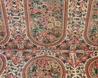 Custom Upholstered Settee with Persian Rug Textile