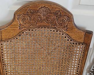 Thomasville Furniture Cellini Collection Italian Provincial Cane Back Dining Side Chair