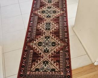 Hand-Knotted Wool Runner Rug - Geometric Tribal Design