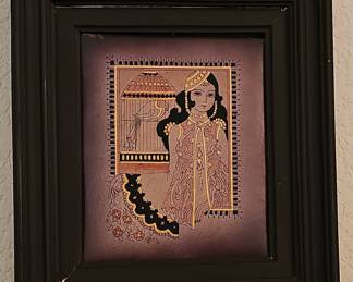Persian Qajar Painting on Leather