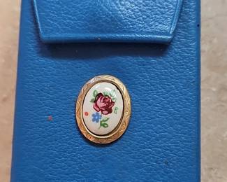 Vintage Rolfs Blue Leatherette Cigarette Case