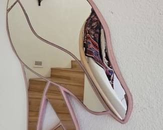 Vintage Flamingo Wall Mirror