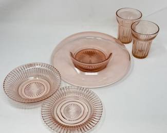 Lots of Pink Depression Glass