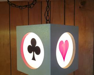 Cube shaped hanging pendant light
