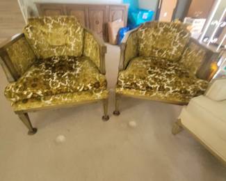 Vintage velvet chairs