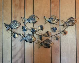 Metal fish wall decor