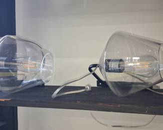 Modern Bell Jar Glass Wall Sconces (Set of 2)