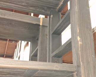 Industrial Style Open-Frame Bookshelf 5'2"x7'2"