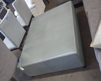 Rectangular Faux Leather Storage Ottoman