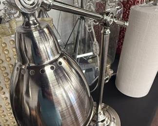 Industrial Style Brushed Nickel Articulated Desk Lamp
