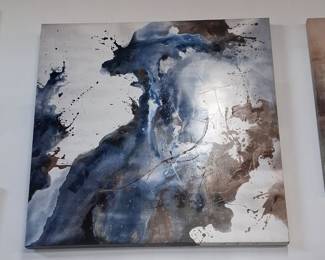 Large Contemporary Abstract Expressionist Style Canvas Painting 4'2"x4'2"