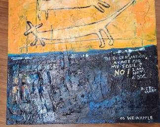 Devora Weinapple Mixed Media Art - "Renegade Canyon Petroglyph"