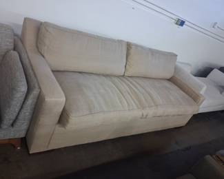 Beige Upholstered Track Arm Sofa - Restoration Hardware 7'6"x3'8"