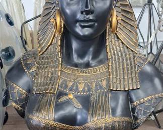 Egyptian Revival Cleopatra Bust Lamp