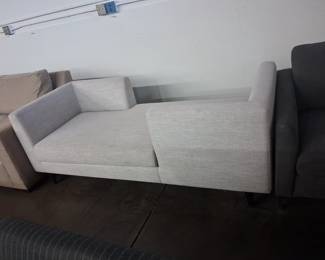 Modern Asymmetrical Upholstered Chaise Lounge 6'7"x2'9"