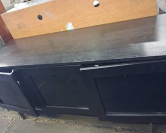 Modern Three-Door Black Media Console 5'3"x1'10"