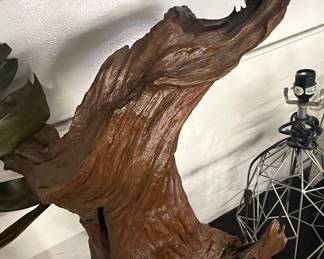 Large Sculptural Driftwood Root Lamp
