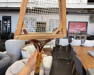 Tad Davis Hi-Point Wooden Tennis Racket with "PAM AVERY" Personalization