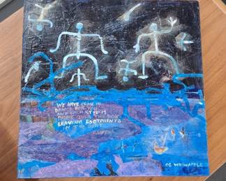 Devora Weinapple, Puako Hawaiian Petroglyph Mixed Media on Clayboard