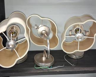 Vintage Mid-Century Modern Scalloped Wall Sconces