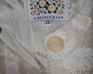 A. Manoukian Floral Cream Blazer