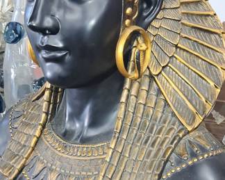 Egyptian Revival Cleopatra Bust Lamp