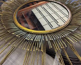Safavieh Alves Sunburst Mirror - Champagne