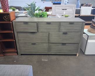 Macy's Tribeca Grey 7-Drawer Dresser