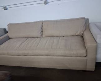 Beige Upholstered Track Arm Sofa - Restoration Hardware 7'6"x3'8"