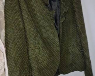 Zara Woman Textured Ruffled Blazer