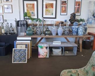 Chinoiserie Blue and White Porcelain Ginger Jars and Vases