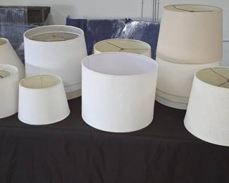 Assorted Fabric and Hardback Lamp Shades