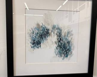 Abstract Blue and Grey Watercolor Study