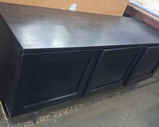 Modern Three-Door Black Media Console 5'3"x1'10"