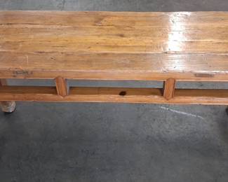 Antique Chinese Elm Wood Console Table. 11"x3'3"