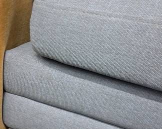 Modern Three-Seater Sofa with Chrome-Finish Legs 3'2" x 7'4"