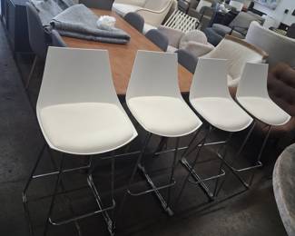 Emerald Home Furnishings Neo White Bar Stool