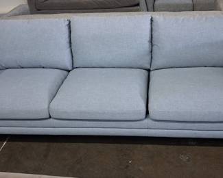 Modern Three-Seater Sofa with Chrome-Finish Legs 3'2" x 7'4"
