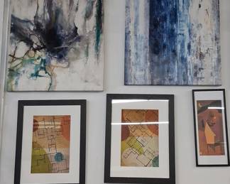 Set of 5 Contemporary Abstract Art Pieces