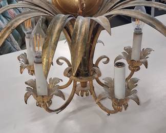 Vintage Palm Frond Chandelier