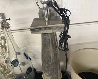 Modern Grey Marble Table Lamp (Model 6573B)