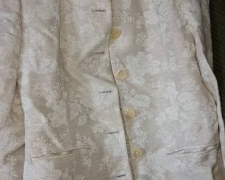 A. Manoukian Floral Cream Blazer