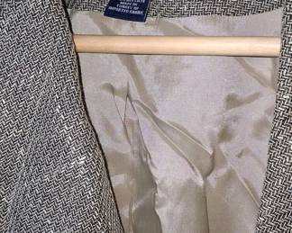 Ann Taylor Herringbone Wool-Silk Blend Blazer